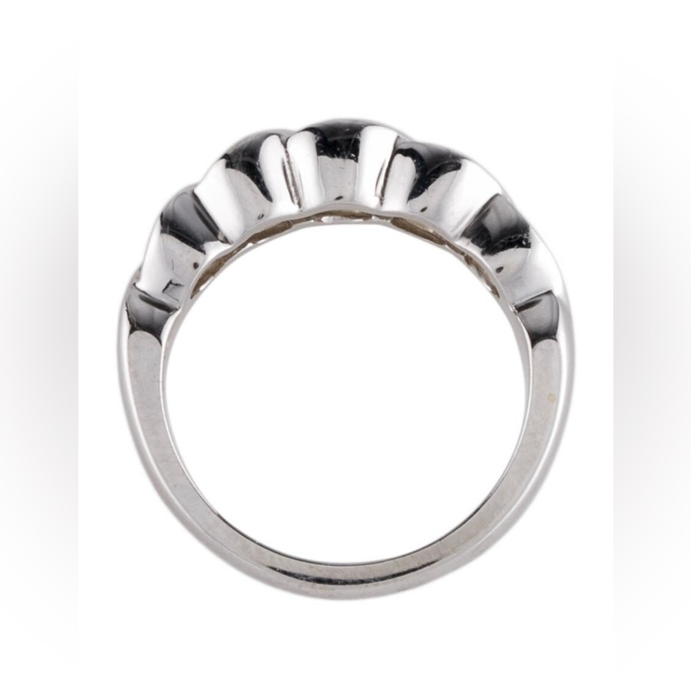 14KT White Gold Natural Diamonds Band - Picture 4 of 10